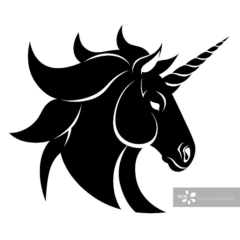 独角兽头像标志图片素材