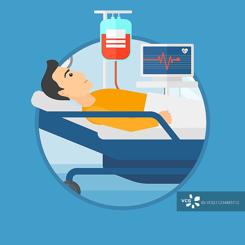 躺在病床上的男人图片素材