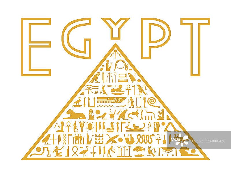 象形文字金字塔图片素材