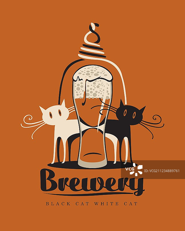 黑猫和白猫图片素材