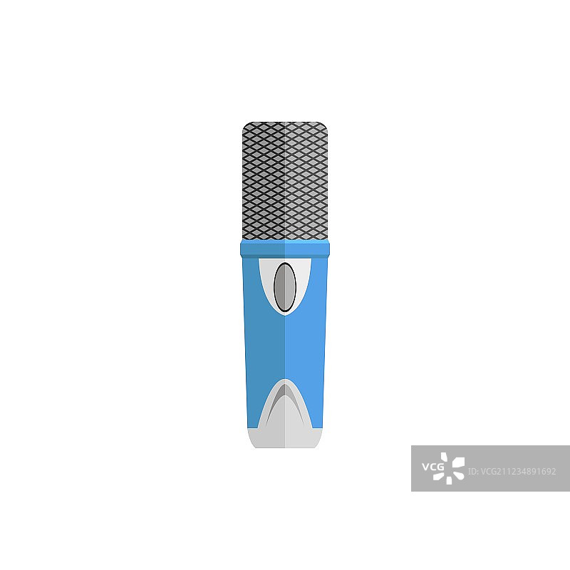 麦克风扁平设计隔离图片素材
