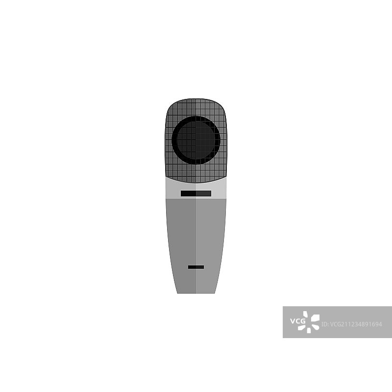 麦克风扁平设计隔离图片素材