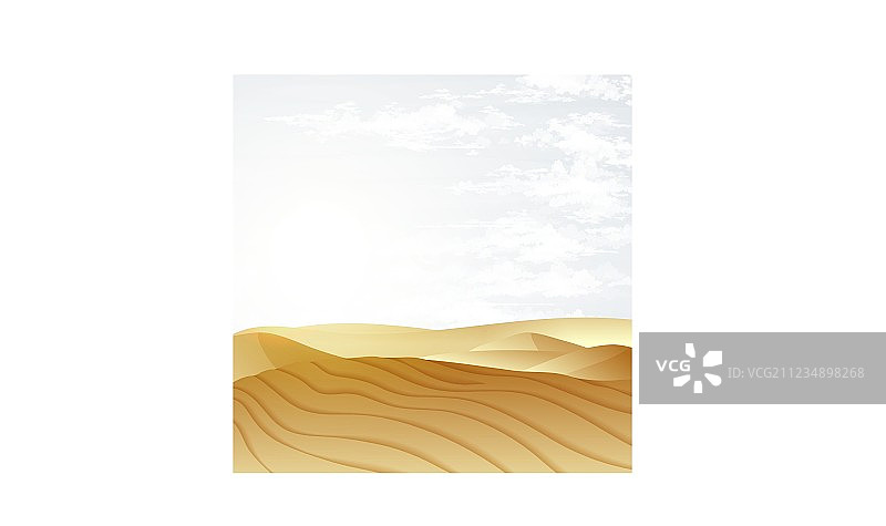 蓝天下的沙漠景观图片素材