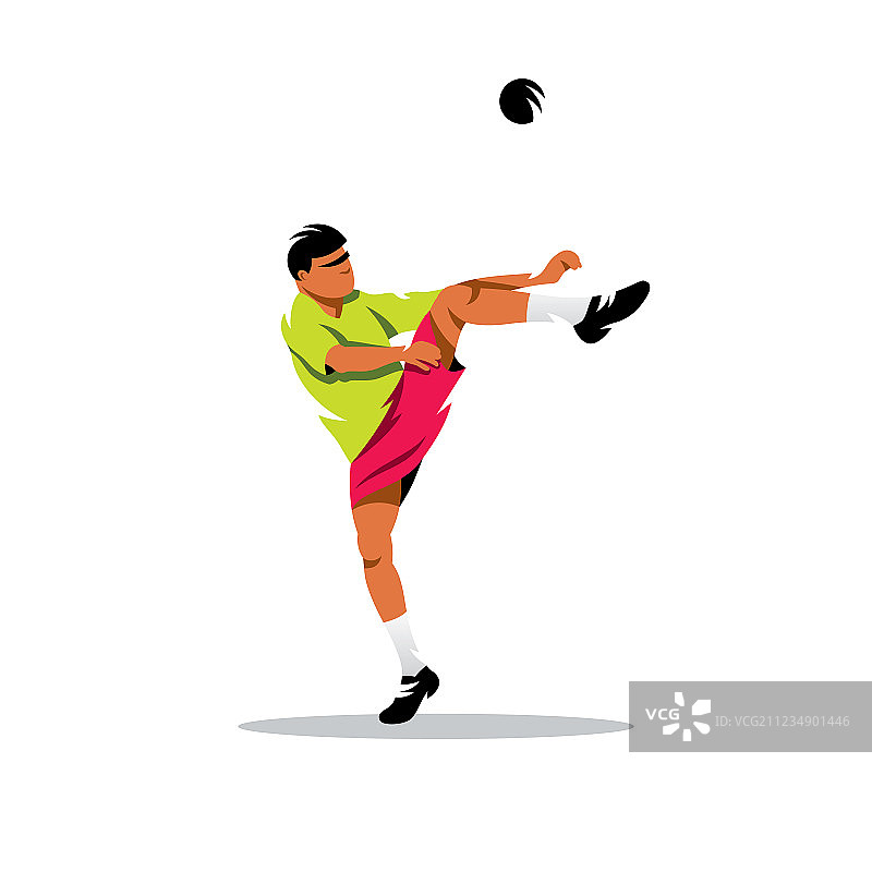 泰式藤球运动卡通图片素材