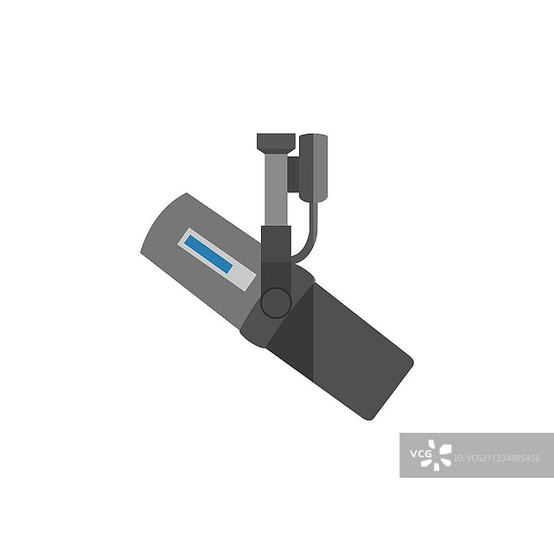 麦克风扁平设计隔离图片素材