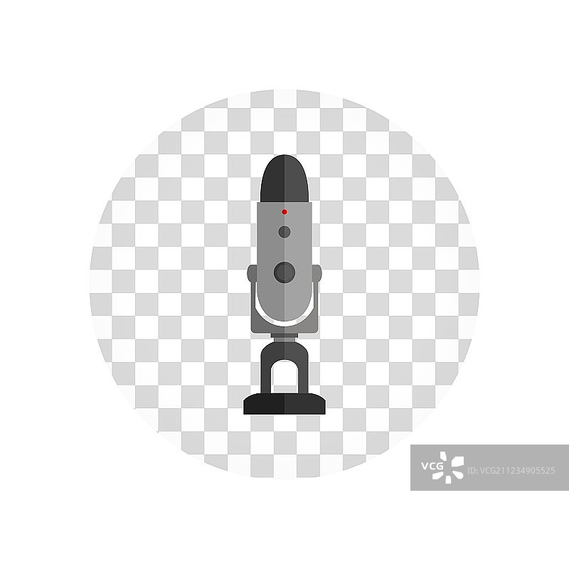 麦克风扁平设计隔离图片素材