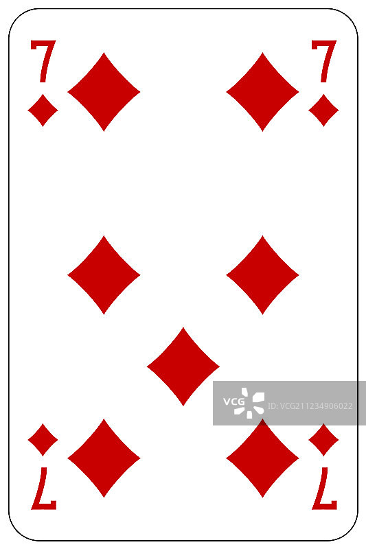 扑克牌方块7图片素材