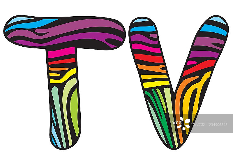 斑马纹理背景字母T V图片素材