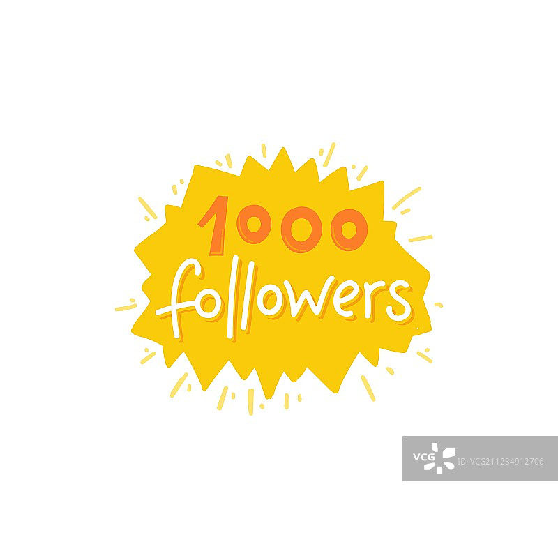 手绘短语 - 1000个粉丝图片素材