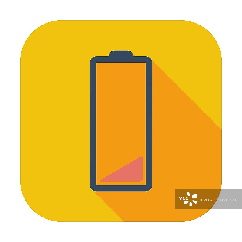 充电电池扁平单图标图片素材