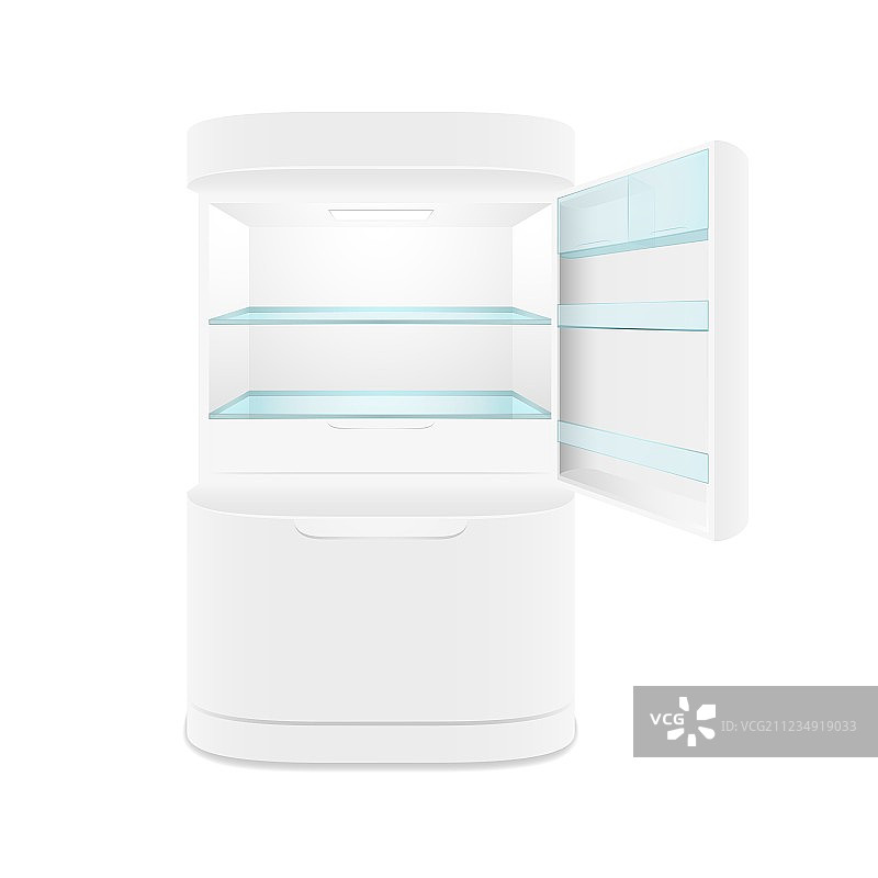 现代双门白色冰箱图片素材