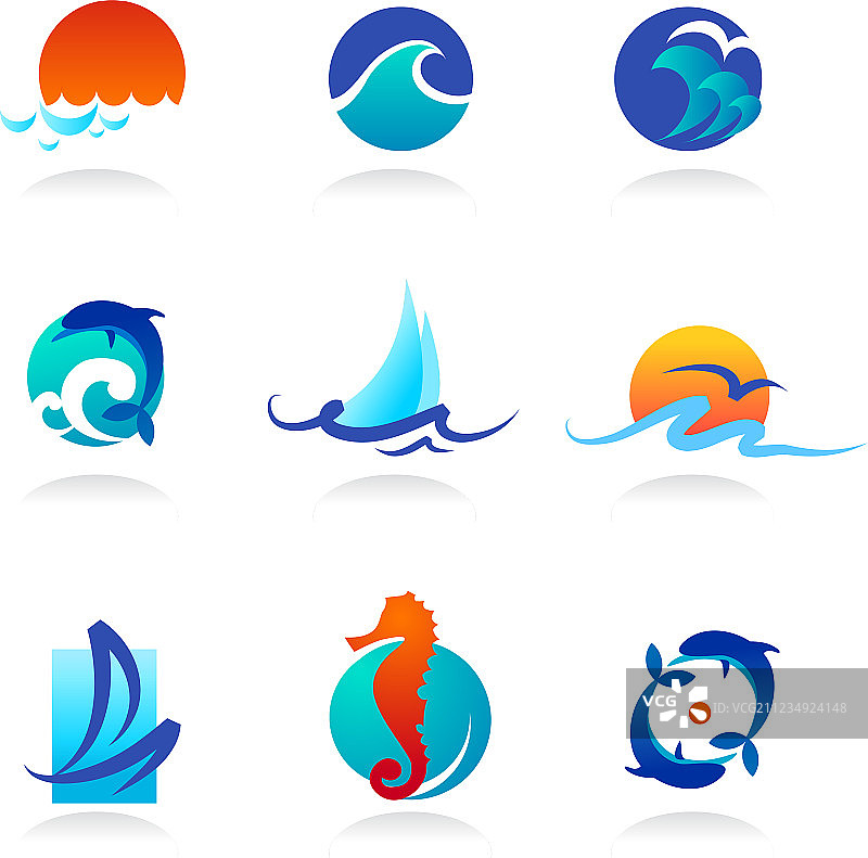 海洋主题logo图片素材