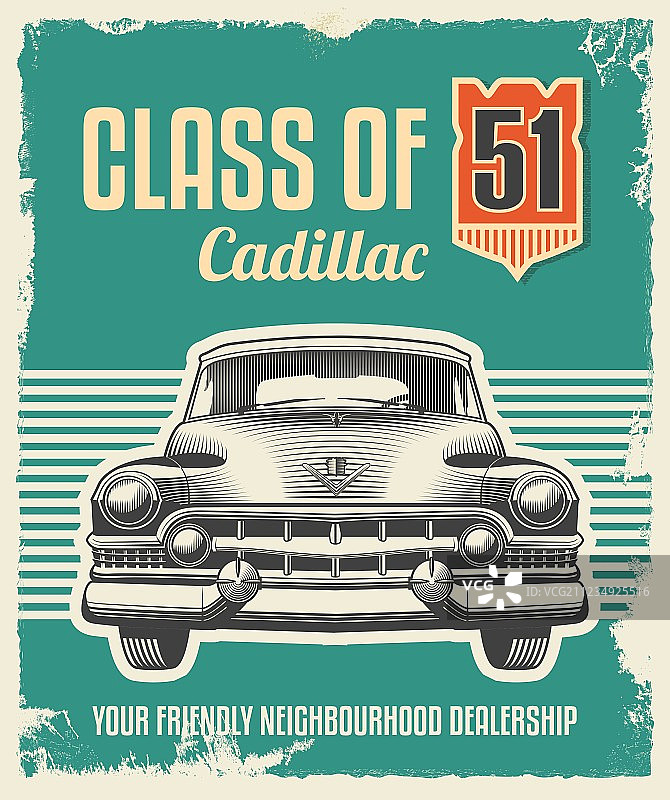 复古广告海报经典汽车图片素材