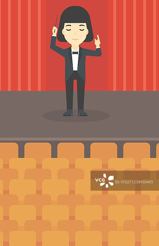 指挥用指挥棒进行指挥图片素材