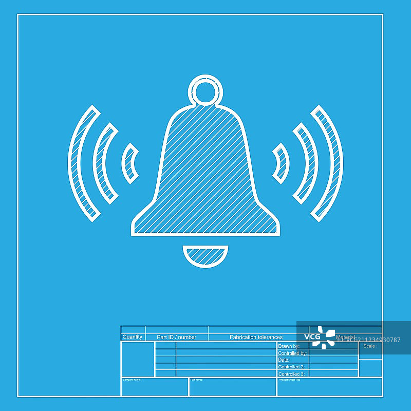 响铃图标白色区域图片素材