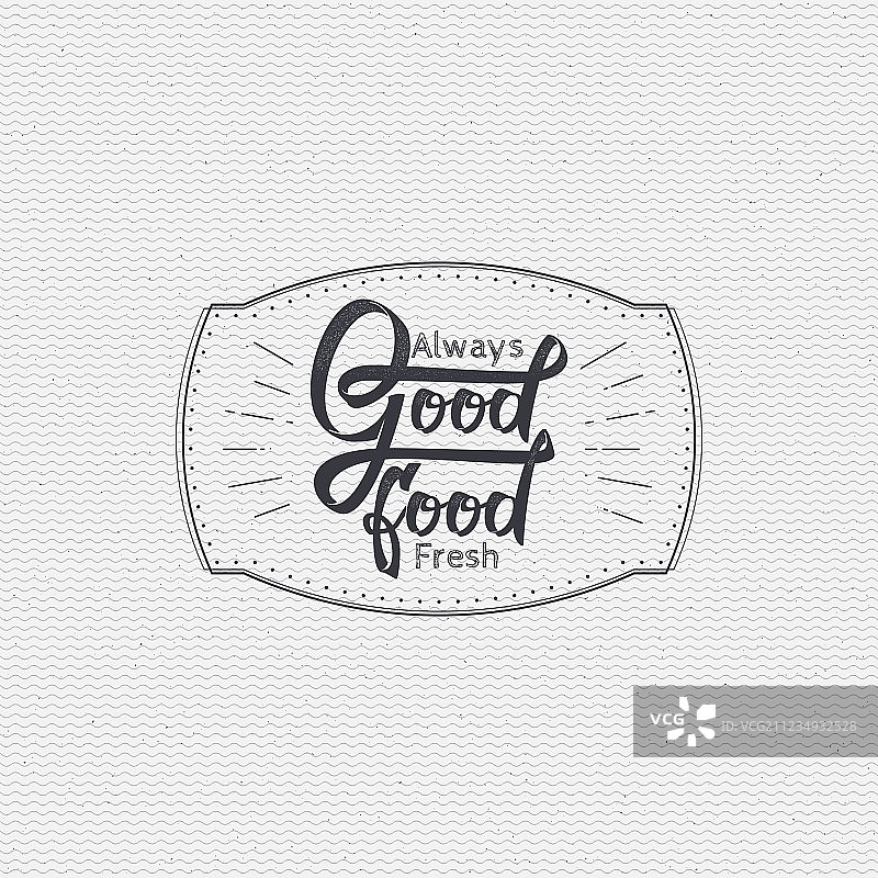 美味佳肴标签贴纸手写字图片素材