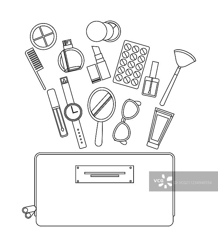 化妆工具套装设计图片素材
