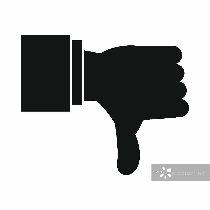 拇指向下手势简约图标图片素材