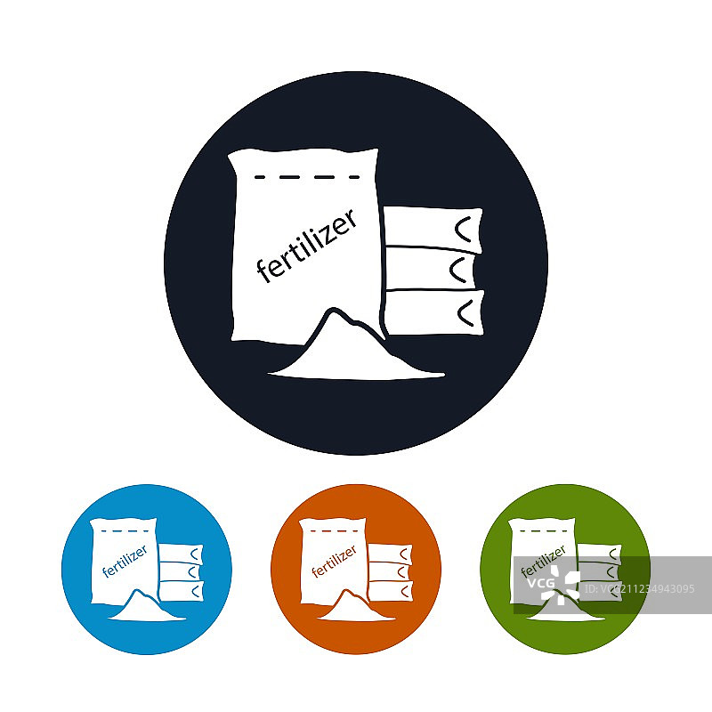 四种圆形图标肥料图片素材