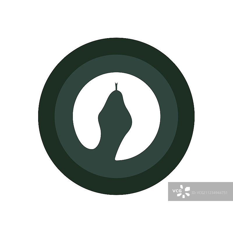 眼镜蛇头部轮廓简约标志图片素材