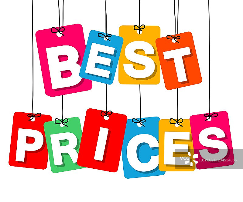 彩色悬挂纸板标签 - 精品图片素材