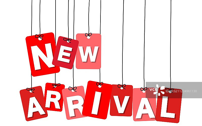 彩色悬挂纸板标签 - 新品图片素材