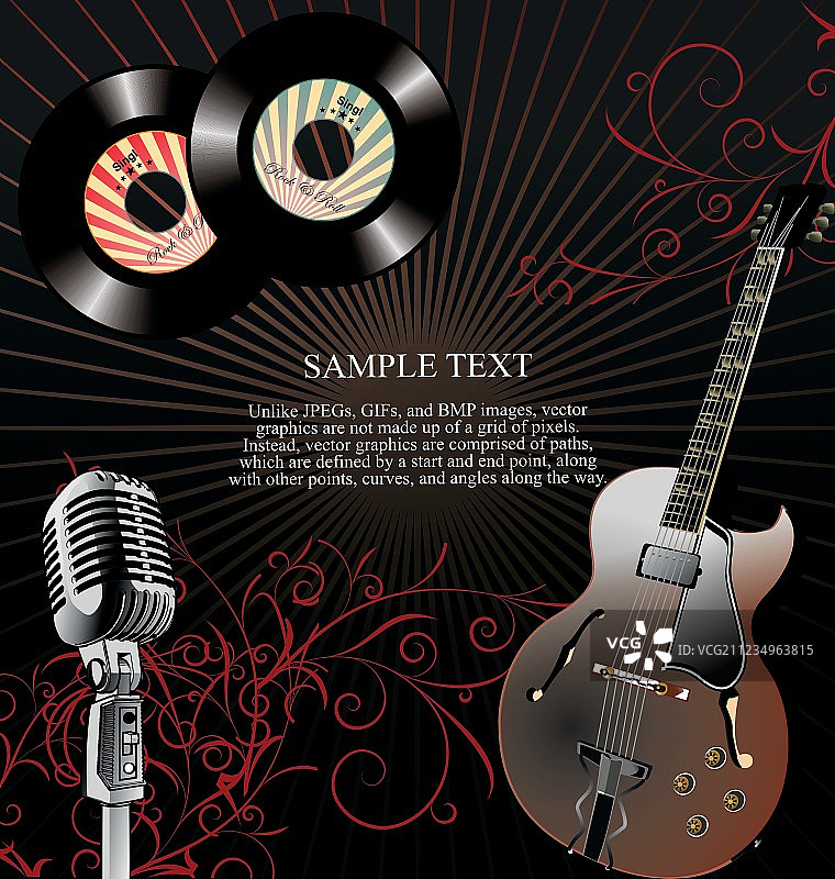 复古45转音乐背景图片素材