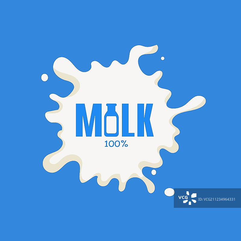 瓶子替换字母牛奶产品Logo图片素材