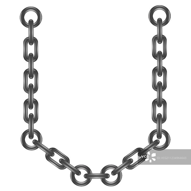 链条字母U图片素材