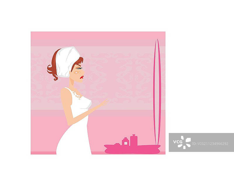 长青春痘的女孩图片素材