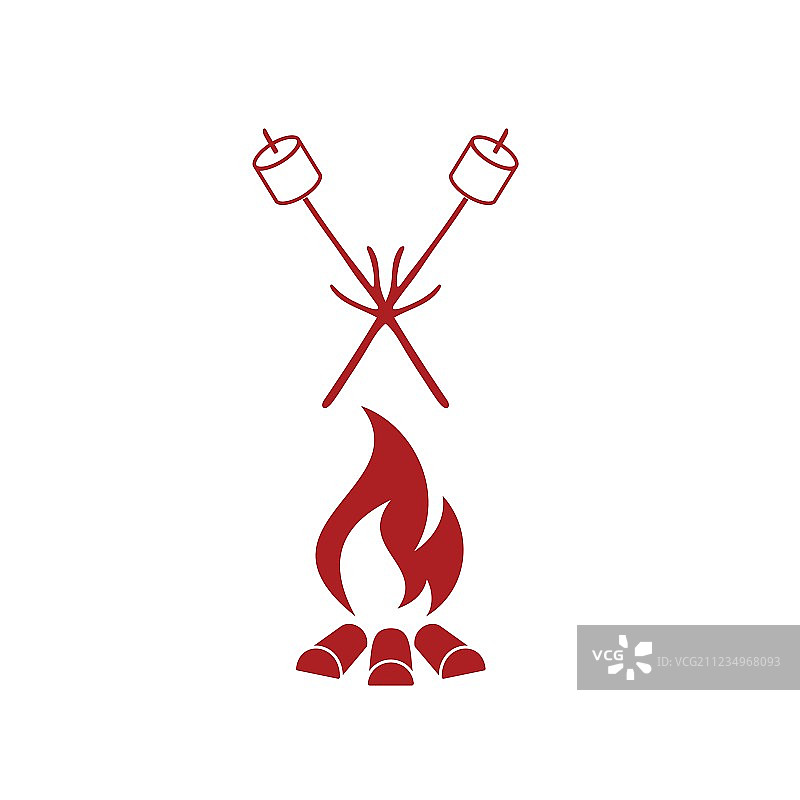 串在烤肉串上的蛋白软糖图标图片素材