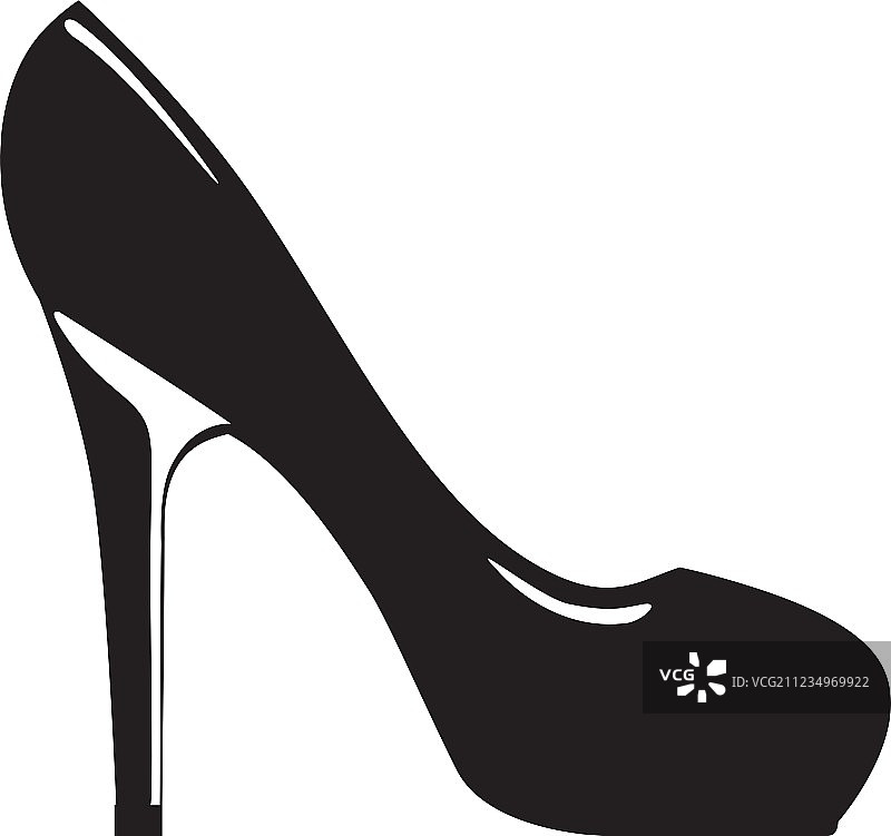 时尚高跟鞋孤立图标设计图片素材