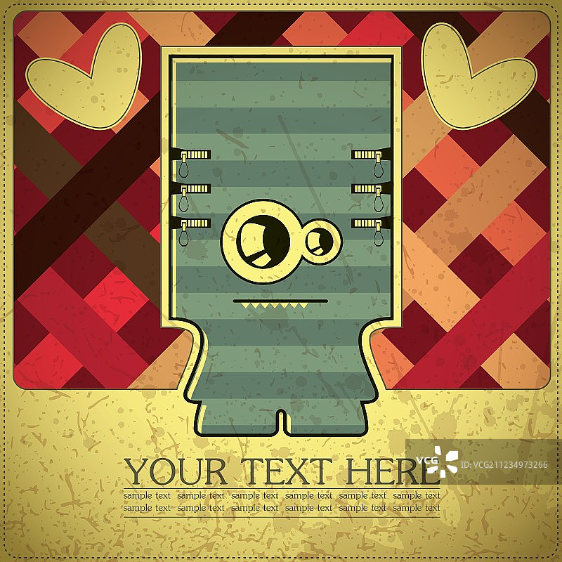 怪物在垃圾摇滚背景图片素材