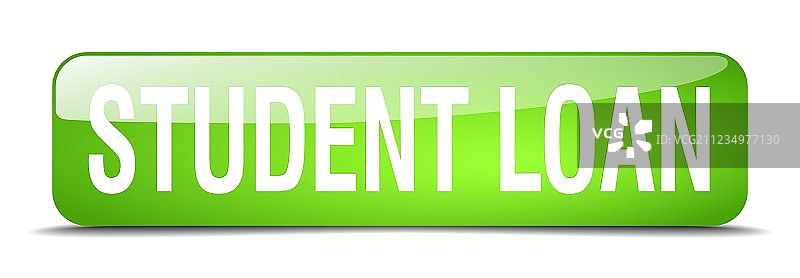 学生贷款绿色方块3D模型图片素材