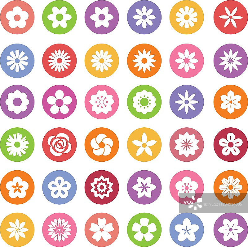 花朵图标套装图片素材
