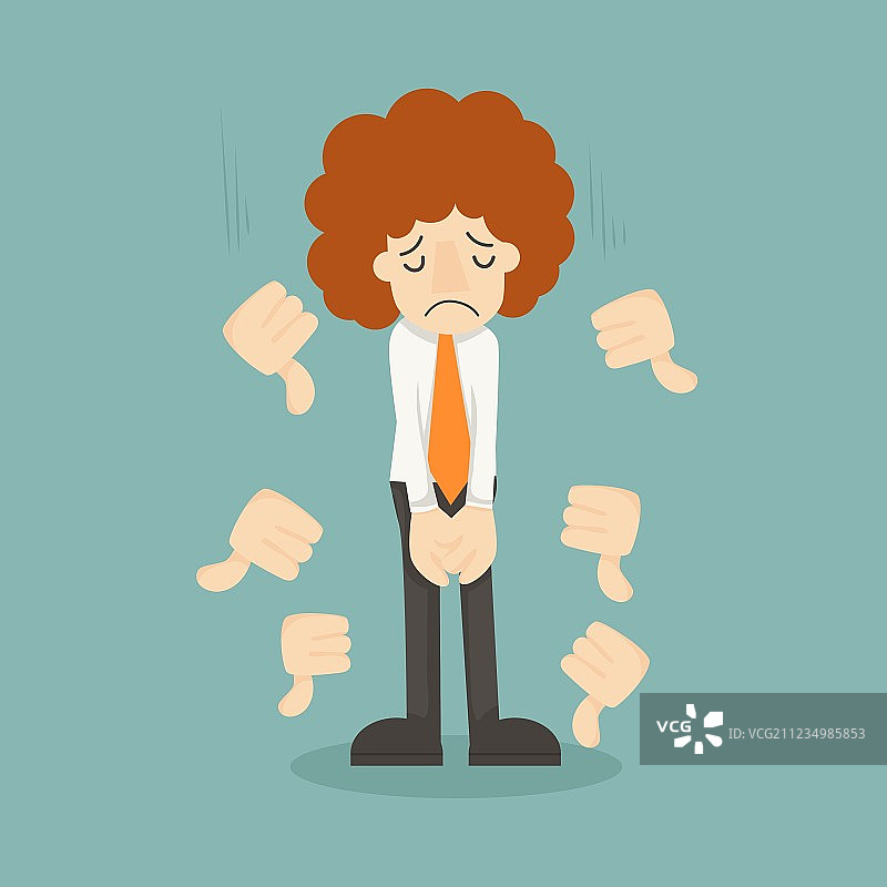 不赞同的手势与商务人士图片素材