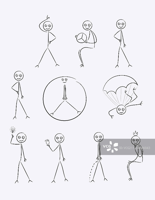 卡通轮廓素描图片素材