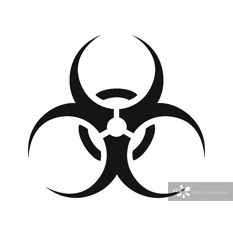 白色背景上的生物危害符号图片素材