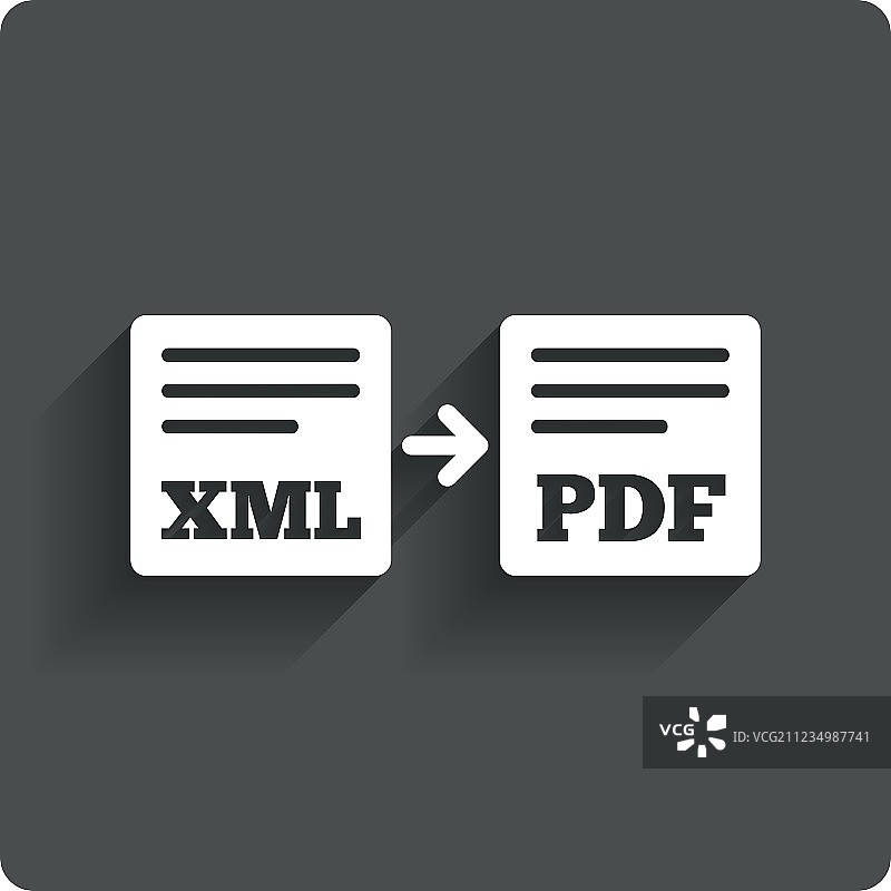 导出XML至PDF图标文件文档符号图片素材