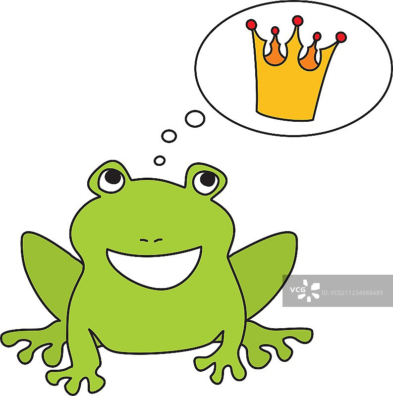 梦想王冠的青蛙王子或公主图片素材