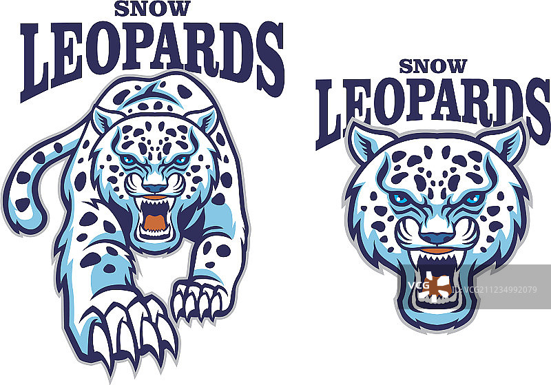 雪豹吉祥物图片素材