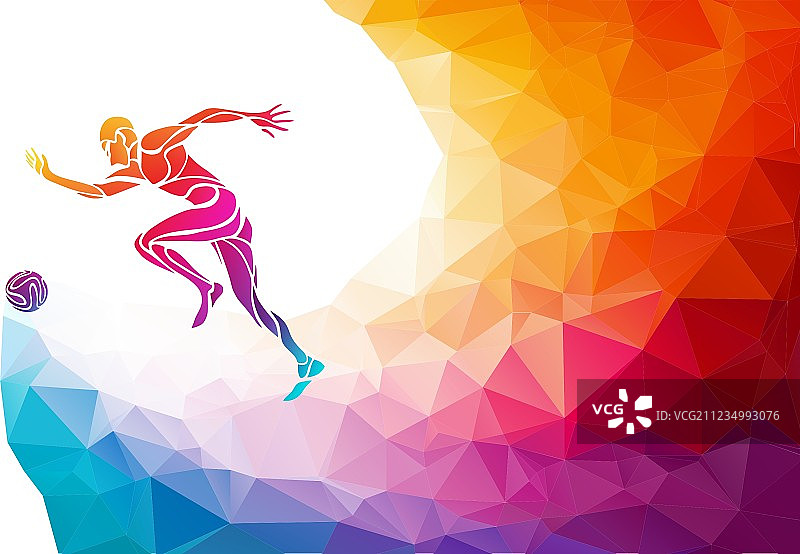 足球运动员踢球图片素材