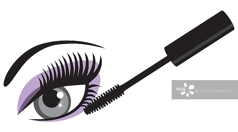 蓝色睫毛膏图片素材