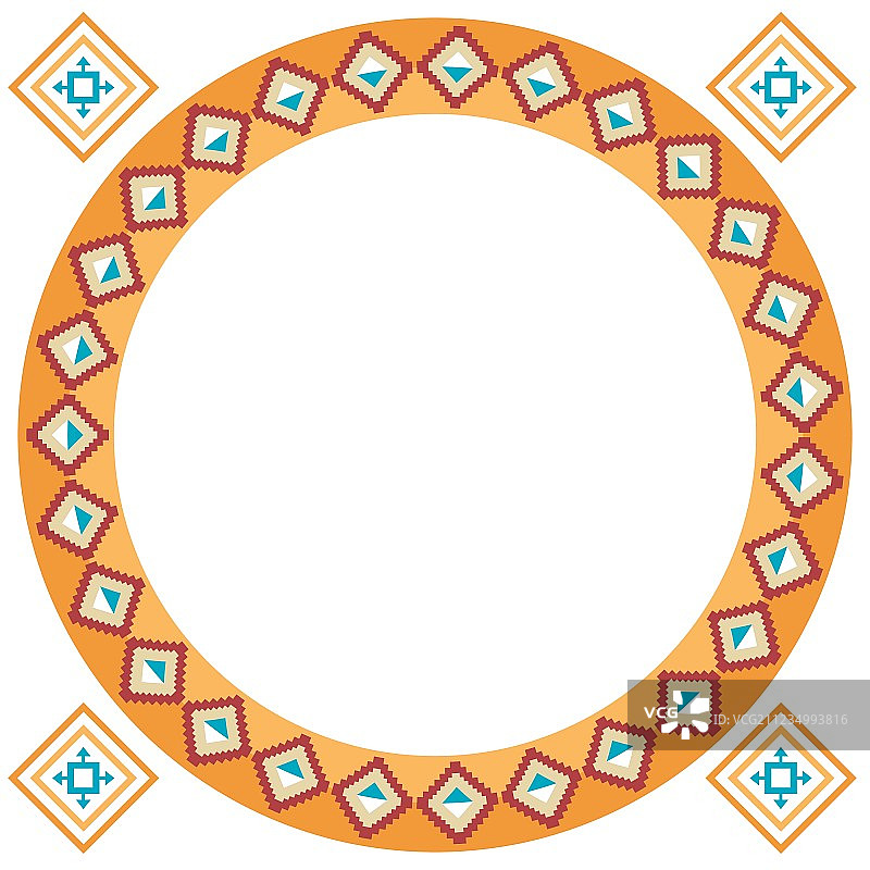 民族风经典圆形边框图片素材