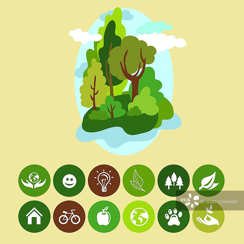 生态系统概念图片素材