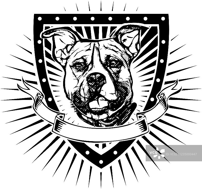 斗牛犬盾牌图片素材