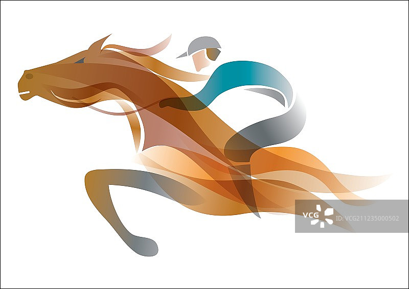 骑师在马背上图片素材