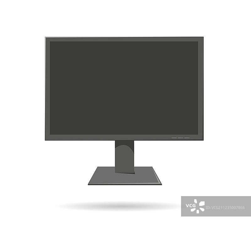 白色背景下的显示器屏幕图片素材