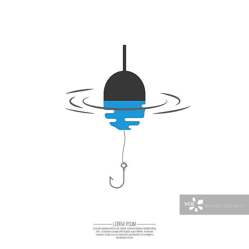 浮钓线和鱼钩图片素材