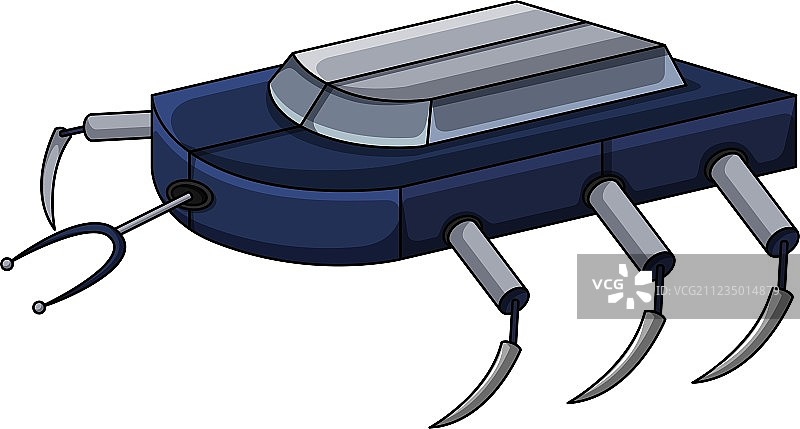 带有腿和天线的机器人图片素材